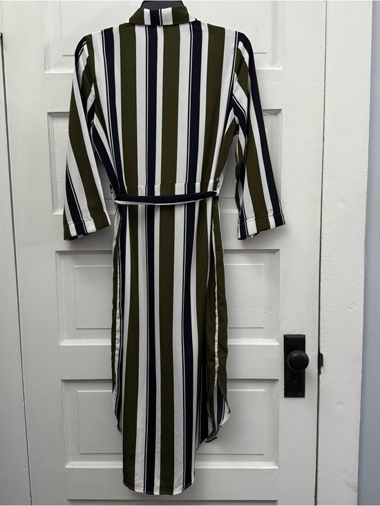Forever 21 Striped Belted Shirt Dress Midi Small - Picture 5 of 12